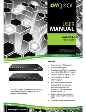 AVGear AVG-UDA4 DA User Manual