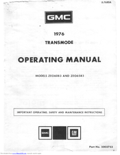 GMC 1976 TRANSMODE Operating Manual
