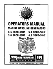 Westerbeke 6.5 SBCG-60HZ Operator's Manual