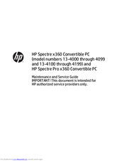HP Spectre x360 Maintenance And Service Manual