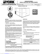 York D*SC360 Installation Instructions Manual