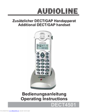 AUDIOLINE DECT4501 Operating Instructions Manual