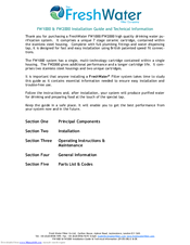 FreshWater FW2000 Installation Manual