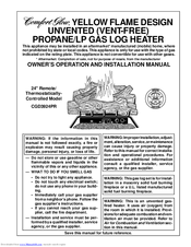 Comfort Glow CGD3924PR Owner's Operating & Installation Manual