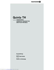 Beyerdynamic Quinta TH Quick Start Manual