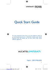 Alcatel One Touch 909B Quick Start Manual