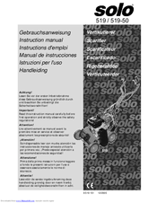 Solo 519 Instruction Manual