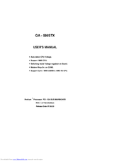 Gigabyte GA - 586STX User Manual