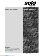 Solo 113 Instruction Manual