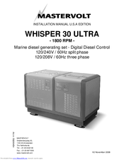 Mastervolt WHISPER 30 ULTRA Installation Manual