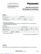 Panasonic U-144ME2U Operating Instructions Manual