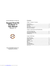 Acura Embedded AcuPanel 15 User Manual