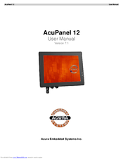 Acura Embedded AcuPanel 12 User Manual