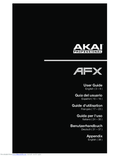 Akai AFX User Manual