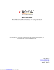 C-COM Satellite iNetVu 7000 Series Installation And Configuration Manual