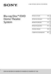 User manual Sony BDV-E490 (English - 60 pages)