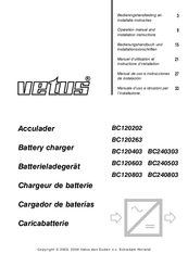 Vetus BC120603 Operation Manual And Installation Instructions