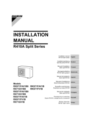 Daikin RXS71FAV1B8 Installation Manual