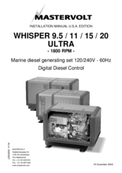 Mastervolt WHISPER 11 ULTRA Installation Manual