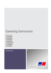 MTU 12V2000S56 Operating Instructions Manual