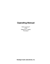 Madrigal Audio mark levinson N 30 Operating Manual
