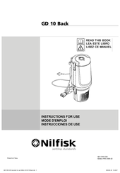Nilfisk-Advance GD 10 Back Instructions For Use Manual