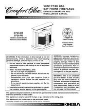 Comfort Glow CF26PR Owner's Operation And Installation Manual