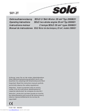 Solo 501 2T Operating Instructions Manual
