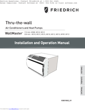 Friedrich WallMaster WE12 Installation And Operation Manual