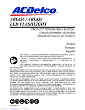 ACDelco ARL836 Product Information Manual