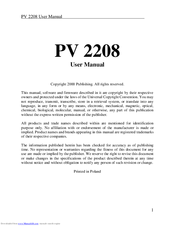 Sono PV 2208 User Manual