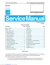 HCL HCMDLWBT21 Service Manual