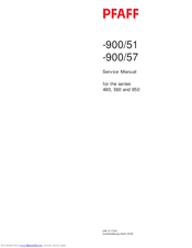 Pfaff 900/57 Service Manual