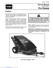 Toro Pro Sweep 07066 Service Manual