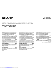 Sharp MX-1810U Start Manual