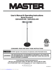 Master SSR-822R-IHR User's Manual & Operating Instructions