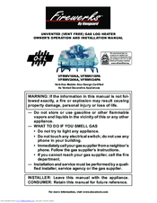 Firewerks VFRMV24NA Owner's Operation And Installation Manual