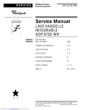 Whirlpool ADP 6735 W H Service Manual