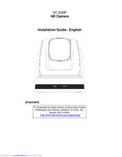 Lumens VC-A20P Installation Manual