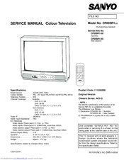 Sanyo CP20SR1 Service Manual