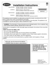 Kingsman ZCV39N Installation Instructions Manual