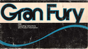 Plymouth Gran Fury 1980 Operating Instructions And Product Information