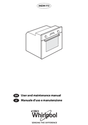 Whirlpool AKZM 772 User And Maintenance Manual