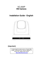 Lumens VC-A20P Installation Manual