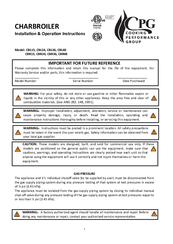 CPG CBR15 Installation & Operation Instructions