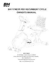 BH FITNESS RS3 - Owner's Manual