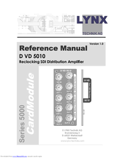 Lynx CardModule D VD 5010 Reference Manual