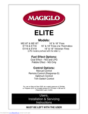 Magiglo Elite ET16 User, Installation & Servicing Instructions