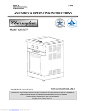 Charmglow 420-0077 Assembly & Operating Instructions
