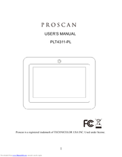 ProScan PLT4311-PL User Manual